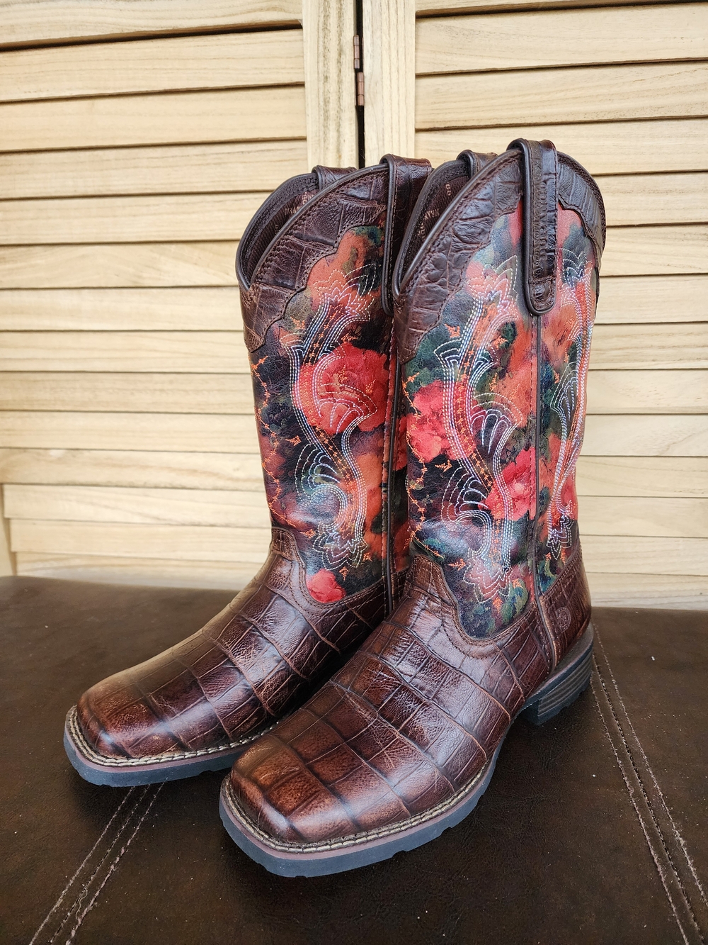 Durango Womens 7M Mustang Women's Faux Exotic Western Pull-on Boots